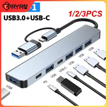 1/2/3VNT USB C šakotuvas C tipas į HDM suderinamas RJ45 5 6 8 11 prievadų dokas su PD TF SD AUX Usb šakotuvas 3 0 skirstytuvas MacBook Air PC