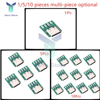 1/5/10vnt C TIPO USB 3.1 C tipo jungtis 16Pin Test PCB plokštės plokštės adapterio lizdo bandymo plokštė Duomenų linijos laido kabelio perdavimui bandymo plokštė
