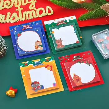 1 gabalas klijų Kawaii kalėdiniai lipnūs lapeliai Notepad Memo Pad Office mokyklinių reikmenų kanceliarinių prekių lipdukas