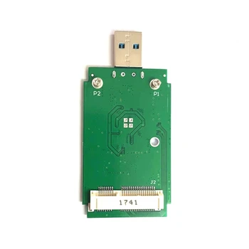 1 PCS Išorinis MSATA į USB3.0 adapteris Kortelė Nešiojamasis kietasis diskas Išpakuota mobiliojo adapterio plokštė tamsiai žalia