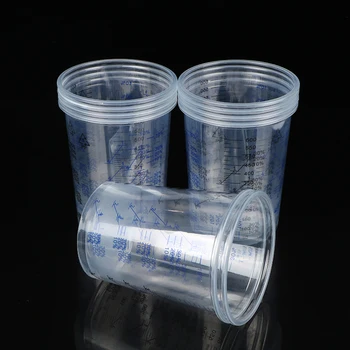 10vnt plastikinių dažų maišymo puodelis 600ml maišymo puodas dažų maišymo kalibravimo puodelis tiksliam dažų ir skysčio maišymui aukštos kokybės