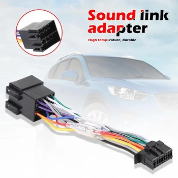 16 Prisegti universalų automobilinį stereofoninį radiją ISO laidų pynių rinkiniai 16 kontaktų PI100 prailginimo adapterio kabelis, skirtas 