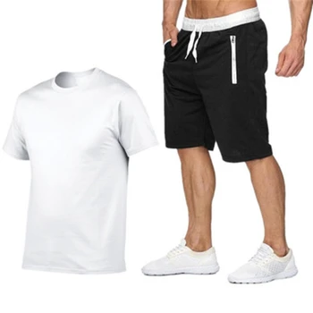 2022 Medvilnės-kanapių vasara 2021dviejų dalių rinkinys Vyriški marškinėliai trumpomis rankovėmis Apkarpytas viršus CJJ435