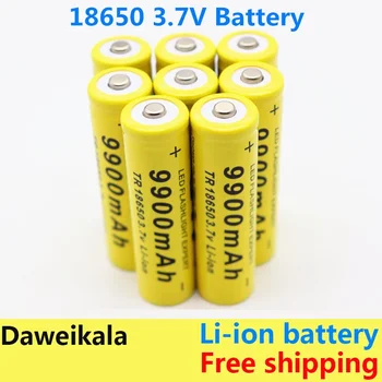 2023 Nauja 18650 baterija 3.7V 9900mAh įkraunama lijono baterija LED žibintuvėliui Žibintuvėlis Žibintuvėlio batery litio baterija