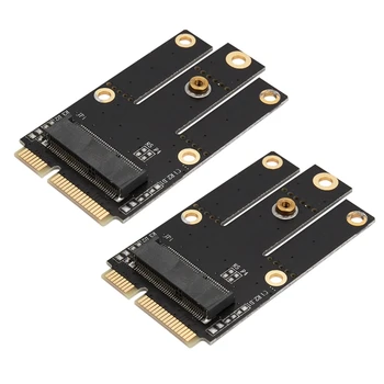 2X M.2 NGFF į mini PCI-E keitiklio adapterį, skirtą M.2 Wifi Wlan Bluetooth kortelei AX200 9260 8265 8260 nešiojamam kompiuteriui