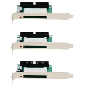3X 40-Pin Cf Compact Flash Card To 3.5 Ide Converter adapteris PCI laikiklio galinis skydelis
