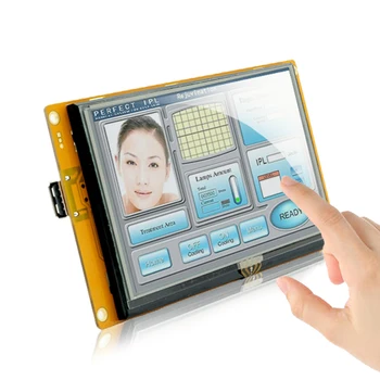 4.3 iki 10.1 colio išmanusis HMI serijinis TFT LCD jutiklinio ekrano modulis su GUI projektavimo programine įranga + UART prievadas, skirtas Raspberry Pi