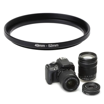 49mm iki 52mm metalinių pakopų žiedų objektyvo adapterio filtras Fotoaparato įrankių priedai Nauja