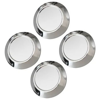 4vnt 76mm Dia Universal Car Auto Wheel Tyre Center Hub Caps Cover Silver ABS