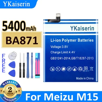5400mAh YKaiserin baterija BA871 skirta Meizu Meilan M15 BA871 New Bateria + Track Code