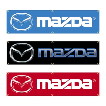 60X240cm Mazdas Banner vėliava Poliesteris Spausdintas garažas arba lauko apdailos gobelenas