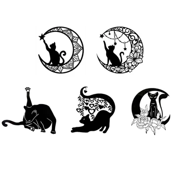 69HC Rafinuotas katės geležies vakarėlio dekoras Paslaptingos atmosferos interjero dekoras