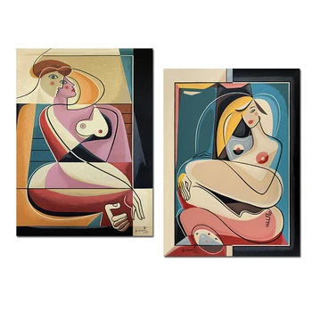 Abstraktus meilužis Drobė Tapyba nuogos moterys Sienų meno plakatai ir atspaudai Senoviniai dekoratyviniai paveikslėliai miegamojo dekorui