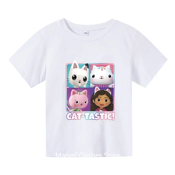Anime Gabbys DollHouse Tshirt Kids Print Streetwear Boys Girls Cute Casual Fashion Oversized T Shirt Kids Tees Tops Clothing