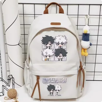 Anime Time Agent Charles Lucas Schoolbag Kuprinė Didelės talpos krepšys per petį Cosplay studento dovana paaugliams B467