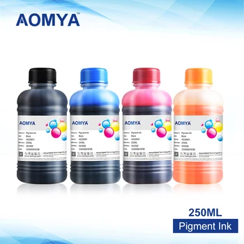 Aomya 4C * 250ml pigmentinis rašalas, suderinamas su HP Officejet 7110 7610 6600 6700 6100 UV spinduliams atsparus vandeniui atsparus pakartotinai užpildomas rašalas