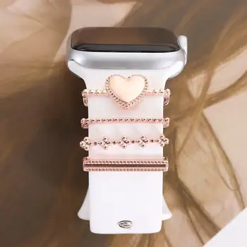 Apple Watch Band dekoracija Deimantiniai papuošalai Charms priedai Riešo diržas Charms laikrodžio dirželis 20/22mm laikrodis Apyrankės ornamentas