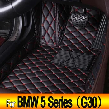 Automobiliniai grindų kilimėliai BMW 5 serijos G30 2017~2022 kilimai Prabangūs odiniai kilimėliai Kilimėliai Anti Dirty Pad Automobilių aksesuarai 520i 525i 530i 540i