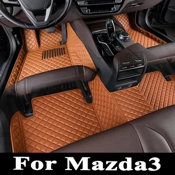 Automobiliniai grindų kilimėliai Mazda3 Mazda 3 BK 2004 ~ 2009 Auto kilimėliai Patvarus vandeniui atsparus kilimas Prabangus odinis kilimėlis Viso komplekto automobilių aksesuarai