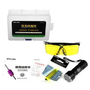 Automobilio oro kondicionierius C sistemos nuotėkio bandymo detektorius LED UV žibintuvėlis apsauginis dažų įrankis Automobilių oro kondicionavimo remonto įrankis