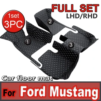 Automobilių grindų kilimėliai Ford Mustang 2015-2022 2016 17 18 19 20 21 Custom auto foot Pads automobilių kilimų dangčių salono aksesuarai