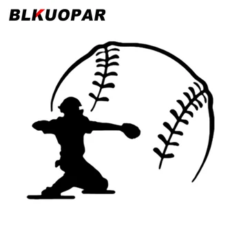 BLKUOPAR Sportininkui ir beisbolo automobilių lipdukams Okliuzija Įbrėžimas Vinilo lipdukas Automobilio durelių apsauga Kūrybinė štampo apdaila