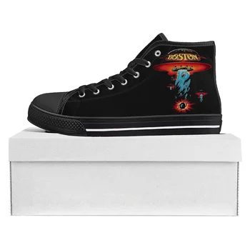 Boston Rock Band High Top High Level Sneakers Mens Womens Teenager Canvas Sneaker Casual Spaceship Couple Shoes Custom Shoe