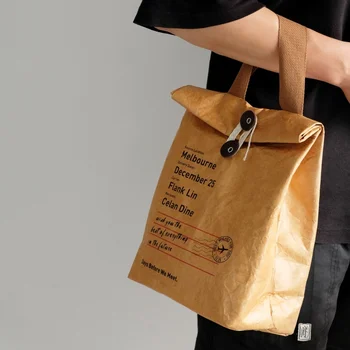 Casual Dupont Paper In N Out Bag Lunch Bag Designer Rankinės Aukštos kokybės vandeniui atsparios 