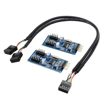 Chenyang CYDZ 9pin USB 2.0 Antraštė nuo 1 iki 2 / 4 Moteriškas prailginimo kabelis HUB jungties adapterio prievadas Multilier
