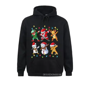 Dabbing Santa Elf Friends Christmas Kids Boys Men Xmas Gifts Pullover Hoodies Hoods 2021 New Birthday Man džemperiai