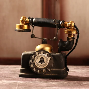 Dekoravimas Senas ir nešvarus meistrystė Telefonas Svetainė Telefonas Retro Antikvarinis telefonas Vintažinis telefonas