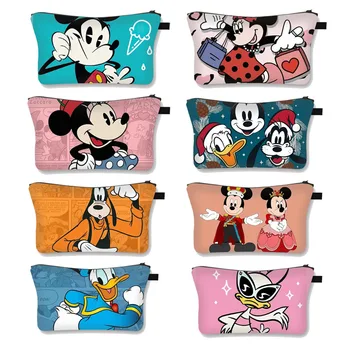Disney Mikio laikymo krepšys Mielas Mikis Minnie Donaldas Antis Spausdinti kosmetikos krepšiai mergaitėms Berniukai Mados monetų piniginė Vaikams Dovanos
