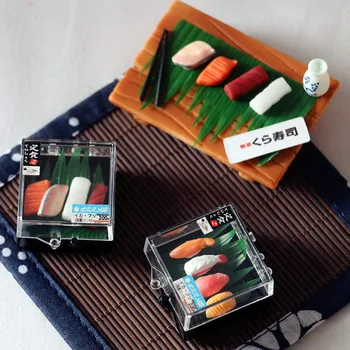 Dollhouse Mini Sushi Clear Bento Box Miniatura Sashimi rinkinys Izakaya dekoravimas Proce 1/12 Lėlių namų aksesuarai Virtuvės žaislai