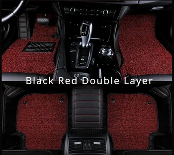 dryžuotas Pu odos 3D automobilių grindų kilimėlis, skirtas Mercedes Benz GL klasei X164 X166 GLS 6 vietų 7 sėdynėms 2020-2023 salono automobilių aksesuarai