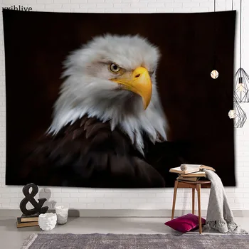 Eagle Animal Gobelenas Pritaikomas Bohemijos sienų pakabinamas kambarys Kilimas HD gobelenai Menas Namų dekoravimo priedai 100x150cm