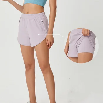Fitness LuW Yoga Pant Sports Gym Short for Female Clothing Shorts Push Up Sportinė apranga moterims Treniruotės Kelnės su kišenėmis