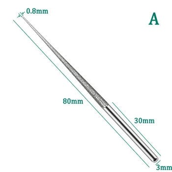Gręžimo drožybos adata 3mm rankinis gręžtuvas mini gręžtuvas 1 vnt drožybos adatos deimantiniai šlifavimo strypai Aukštos kokybės