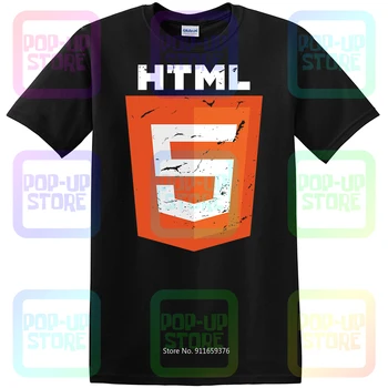 Html 5 Silicon TV serialų slėnio kompanijos logotipo ženklas Insignia marškinėliai marškinėliai Tee Unisex Dydis: S-3XL
