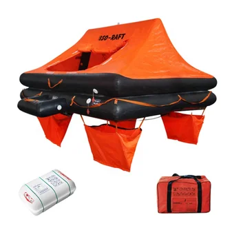 ISO9650-1 4 asmenų laisvalaikio gelbėjimosi ratas Jachta Gelbėjimo plaustas su valise arba kanistru