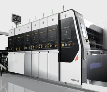 Kinija Automatinė gofruoto kartono kartono kartono spausdinimo mašina Kartoninių dėžių gamybos įranga Spausdinimo plyšių pjaustymo mašinos
