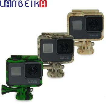 LANBEIKA Gopro Hero 6 5 priedai Plastikinis apsauginis standartinis kraštinio rėmo dėklas, skirtas Go Pro Hero 6 5 Juoda veiksmo kamera