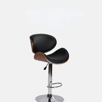 Lengvas prabangus aukštos kojos atlošas Moderni minimalistinė buitinė odinė baro kėdė