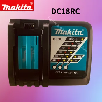 Makita įkroviklis 14.4V 18V originalus DC18VRC akumuliatorių įkroviklis Makita 6000mAh Bl1830 Bl1430 BL1860 BL1890 Įrankis Maitinimo įkroviklis USB Prot