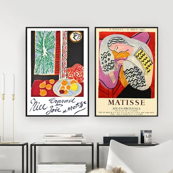 Matisse Abstract Vintage French Exhibition Wall Art Canvas Painting Nordic Posters And Prints Wall Picture For Living Room Decor