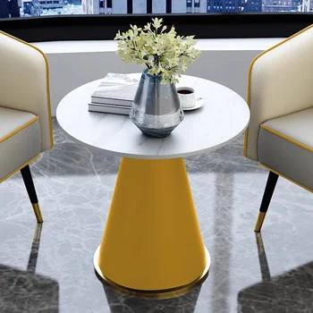 Metalinis miegamasis Balti kavos staliukai Maži pigūs prabangūs dizainerio geltoni kavos staliukai Aukštos Esstische prieškambario baldai