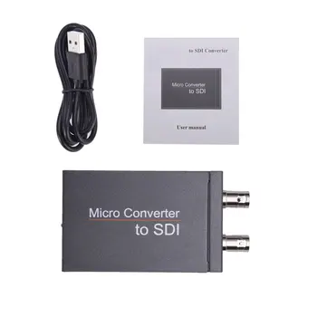 Mikro HDMI suderinamas su SDI keitikliu su maitinimo 1080p vaizdo garso skirstytuvu į du SDI išvesties adapterius