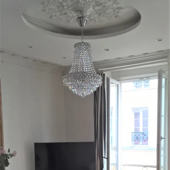 Modernus krištolo šviestuvas svetainei prabangus Apvalus namų dekoras pakabinamas šviestuvas Šviestuvas Prabangus valgomasis vedė Cristal Lustre