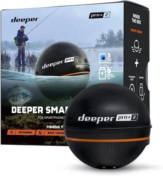 Originalus naujas Deeper PRO+ išmanusis sonaras - GPS nešiojamas belaidis Wi-Fi žuvų ieškiklis