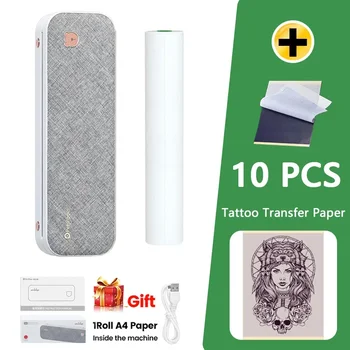 PeriPage A4 terminiai spausdintuvai Belaidis tatuiruočių perkėlimas Nešiojamas mini A4 terminis spausdintuvas A4 popierinis nuotraukų spausdintuvas iš mobiliojo telefono