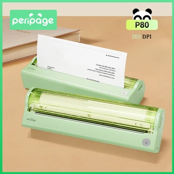 PeriPage P80 A4 popieriaus spausdintuvas Tiesioginis terminio perdavimo belaidis spausdintuvas Mobilus 210mm nuotraukų spausdintuvas BT 2''/3''/4''/216mm popierius